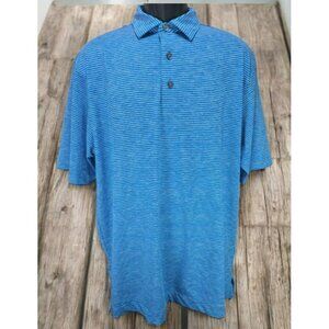 FootJoy Mens Seawashed  Striped Lisle Stretch Golf‎ Polo Large
